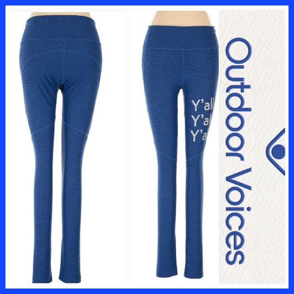 Y'all Outdoor Voices Blue Leggings M